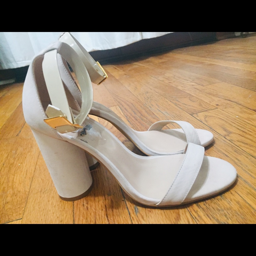 Aldo Nude Suede Heels